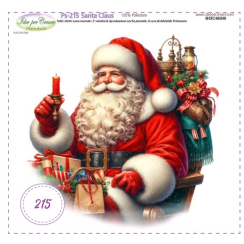 Pannello in pannolenci cm 25x25 Santa Claus