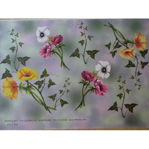 carta da decoupage cm 35x50 fiori 124