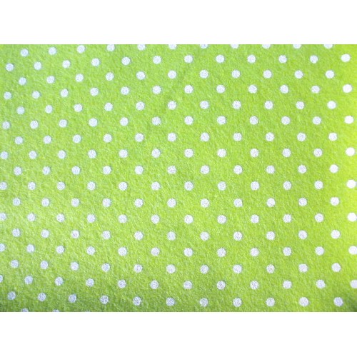 Pannolenci fantasia fondo verde salvia pois bianchi 45x50